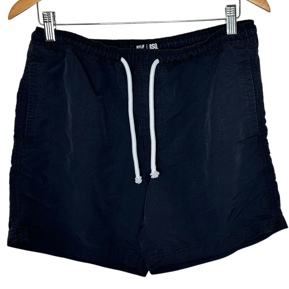 RSQ men’s Black Nylon Shorts with Drawstring size small